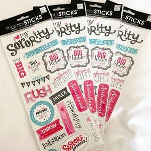 🛍5/$20 /bundle&save/ SORORITY STICKER SHEET